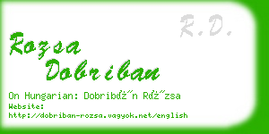 rozsa dobriban business card